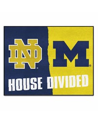 House Divided  Notre Dame   Michigan House Divided House Divided Rug  34 in. x 42.5 in. Multi by   