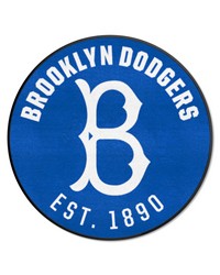 Brooklyn Dodgers Roundel Rug  27in. Diameter 1949 Retro Logo Blue by   