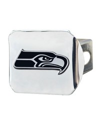 Seattle Seahawks Chrome Metal Hitch Cover with Chrome Metal 3D Emblem Chrome by   