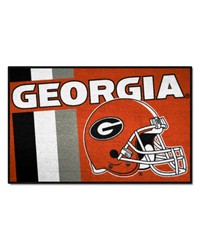 Georgia Bulldogs Starter Mat Accent Rug  19in. x 30in. Unifrom Design Red by   