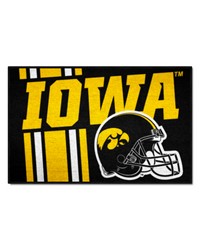 Iowa Hawkeyes Starter Mat Accent Rug  19in. x 30in. Unifrom Design Black by   