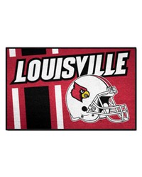 Louisville Cardinals Starter Mat Accent Rug  19in. x 30in. Unifrom Design Black by   