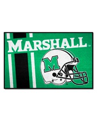Marshall Thundering Herd Starter Mat Accent Rug  19in. x 30in. Unifrom Design Green by   