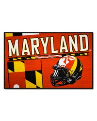 Maryland Terrapins Starter Mat Accent Rug  19in. x 30in. Unifrom Design Red by   