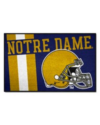 Notre Dame Fighting Irish Starter Mat Accent Rug  19in. x 30in. Unifrom Design Navy by   