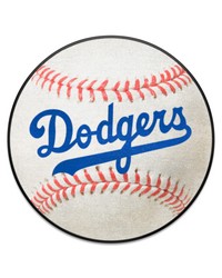 Brooklyn Dodgers Baseball Rug  27in. Diameter 1949 Retro Logo White by   