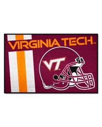 Virginia Tech Hokies Starter Mat Accent Rug  19in. x 30in. Unifrom Design Maroon by   