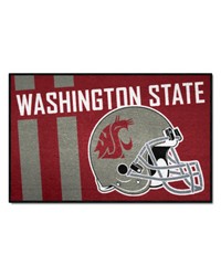 Washington State Cougars Starter Mat Accent Rug  19in. x 30in. Unifrom Design Red by   