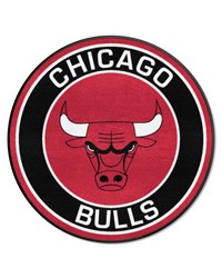 Chicago Bulls Roundel Rug  27in. Diameter Red by   