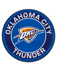 Oklahoma City Thunder Roundel Rug  27in. Diameter Blue by   