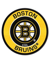 Boston Bruins Roundel Rug  27in. Diameter Black by   