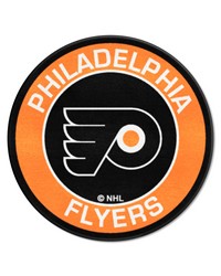 Philadelphia Flyers Roundel Rug  27in. Diameter Black by   