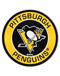 Pittsburgh Penguins Roundel Rug  27in. Diameter Black by   