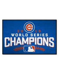 Chicago Cubs 2016 World Series Champions Starter Mat Accent Rug  19in. x 30in. Blue by   