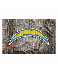 Los Angeles Chargers Rubber Scraper Door Mat Camo Camo by   