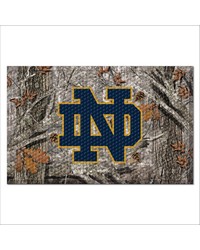 Notre Dame Fighting Irish Rubber Scraper Door Mat Camo ND Logo Camo by   