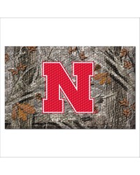 Nebraska Cornhuskers Rubber Scraper Door Mat Camo Camo by   