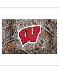 Wisconsin Badgers Camo Scraper Mat by   