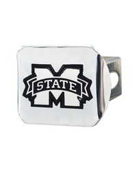 Mississippi State Bulldogs Chrome Metal Hitch Cover with Chrome Metal 3D Emblem Chrome by   