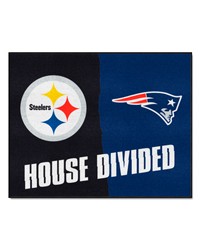 NFL House Divided  Steelers   Patriots House Divided Rug  34 in. x 42.5 in. Multi by   