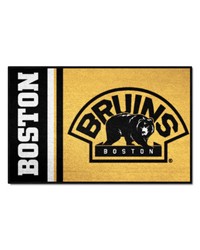 Boston Bruins Starter Mat Accent Rug  19in. x 30in. Uniform Design Black by   