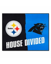 NFL House Divided Steelers / Panthers House Divided Mat by   