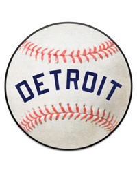 Detroit Tigers Baseball Rug  27in. Diameter1964 White by   