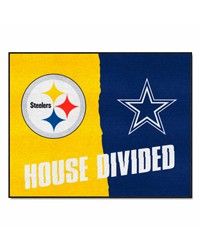NFL House Divided Steelers / Cowboys House Divided Mat by   