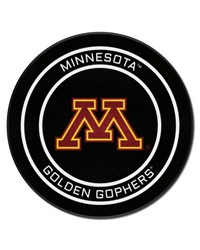Minnesota Golden Gophers Hockey Puck Rug  27in. Diameter Black by   