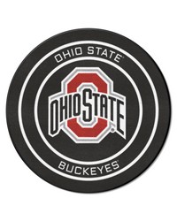 Ohio State Buckeyes Hockey Puck Rug  27in. Diameter Black by   
