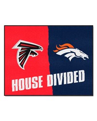 NFL House Divided  Falcons   Broncos House Divided Rug  34 in. x 42.5 in. Multi by   
