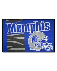Memphis Tigers Starter Mat Accent Rug  19in. x 30in. Uniform Design Blue by   