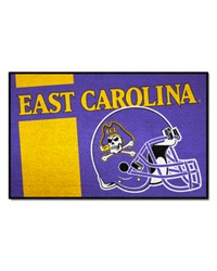 East Carolina Pirates Starter Mat Accent Rug  19in. x 30in. Uniform Design Purple by   
