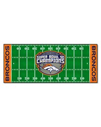 Denver Broncos Field Runner Mat  30in. x 72in. 2016 Super Bowl L Champions Green by   