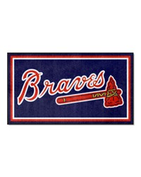 Atlanta Braves 3ft. x 5ft. Plush Area Rug  in Braves in  Logo Navy by   