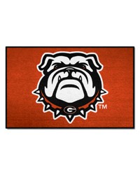 Georgia Bulldogs Starter Mat Accent Rug  19in. x 30in. Red by   