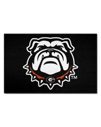 Georgia Bulldogs Starter Mat Accent Rug  19in. x 30in. Black by   
