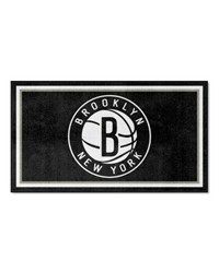 Brooklyn Nets 3ft. x 5ft. Plush Area Rug Black by   