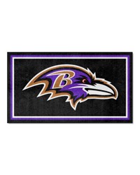 Baltimore Ravens 3ft. x 5ft. Plush Area Rug Black by   