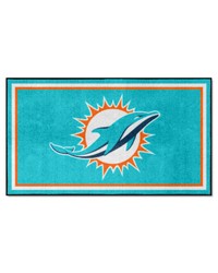 Miami Dolphins 3ft. x 5ft. Plush Area Rug Teal by   