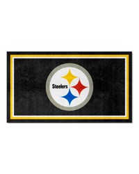 Pittsburgh Steelers 3ft. x 5ft. Plush Area Rug Black by   