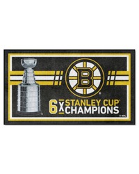 Boston Bruins Dynasty 3ft. x 5ft. Plush Area Rug Black by   
