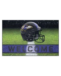 Baltimore Ravens Rubber Door Mat  18in. x 30in. Black by   