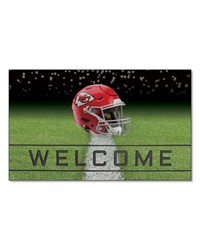 Kansas City Chiefs Rubber Door Mat  18in. x 30in. Red by   