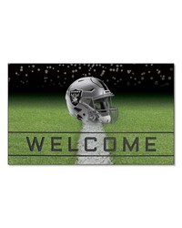 Las Vegas Raiders Rubber Door Mat  18in. x 30in. Black by   