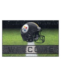 Pittsburgh Steelers Rubber Door Mat  18in. x 30in. Black by   