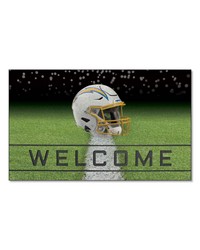 Los Angeles Chargers Rubber Door Mat  18in. x 30in. Navy by   