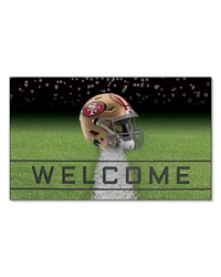 San Francisco 49ers Rubber Door Mat  18in. x 30in. Red by   