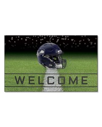 Seattle Seahawks Rubber Door Mat  18in. x 30in. Blue by   