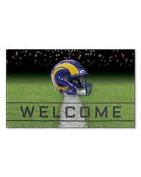 Los Angeles Rams Rubber Door Mat  18in. x 30in. Navy by   